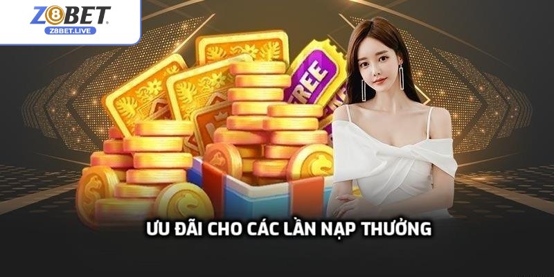 Ưu đãi cho các lần nạp thưởng ở một số trò chơi nhất định